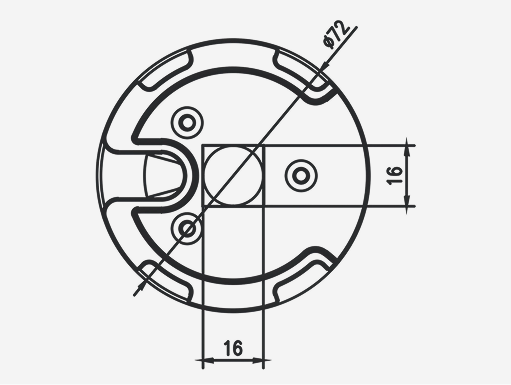 Bracket WSER60 60mm Motor Head